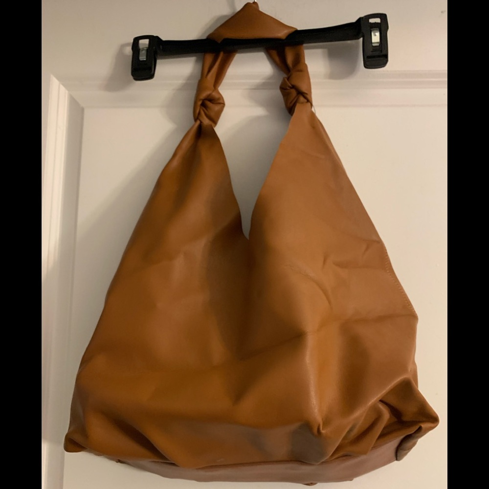 Elizabeth and James  Soft vegan leather knotted Hobo style purse